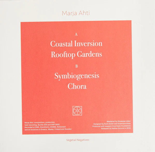 MARJA AHTI, Vegetal Negatives (Hallow Ground ; HG1901, Switzerland 2019) LP EX/EX - Image 2