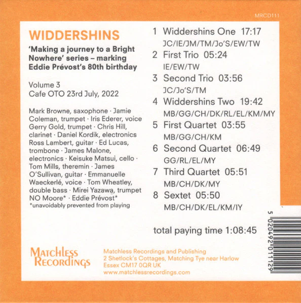 MARK BROWNE (3), JAMIE COLEMAN, IRIS EDERER, GERRY GOLD, CHRIS HILL (33), DANIEL KORDIK, ROSS LAMBERT, ED LUCAS*, JAMES MALONE*, KEISUKE MATSUI, TOM MILLS (6), JAMES O'SULLIVAN, EMMANUELLE W CD VG+/VG+ - Image 2
