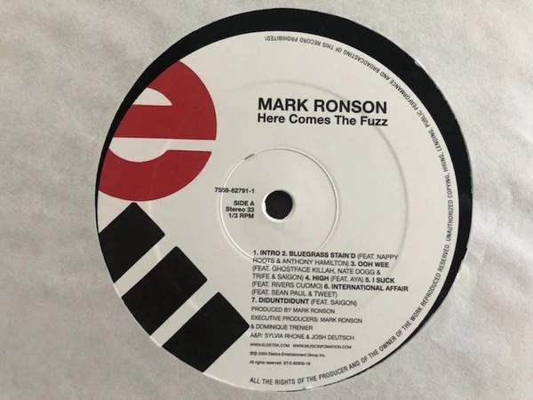 MARK RONSON, Here Comes The Fuzz (Elektra; 7559-62839-1, Germany 2003, Inner) LP VG/VG - Image 3