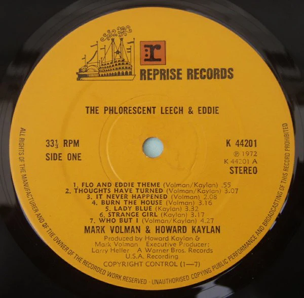 MARK VOLMAN AND HOWARD KAYLAN, The Phlorescent Leech & Eddie (Reprise Records; K44201, UK 1972) LP VG/VG - Image 3