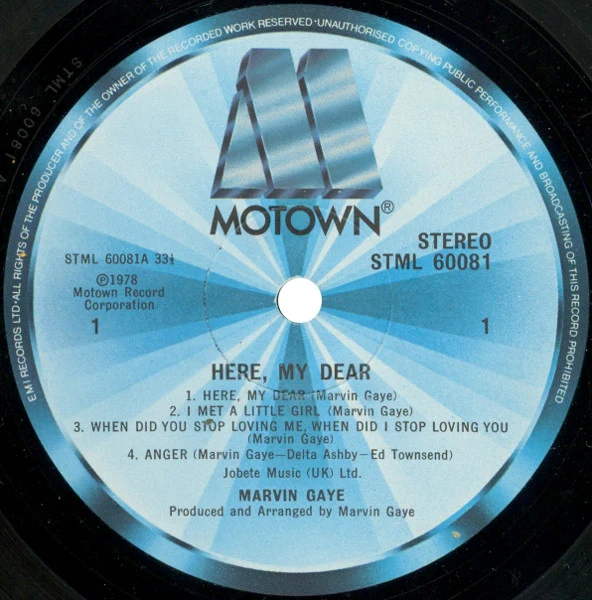 MARVIN GAYE, Here, My Dear (Motown; TMSP6008, UK 1979, Gatefold) 2xLP VG/VG+ - Image 3