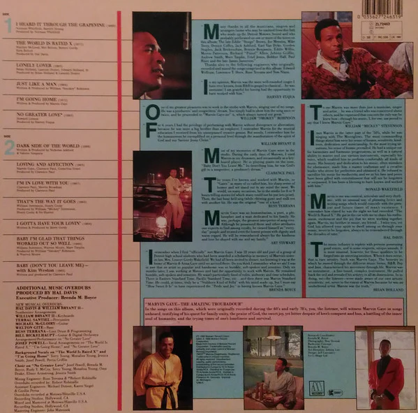 MARVIN GAYE, Motown Remembers Marvin Gaye (Motown; ZL72463, Germany 1986) LP VG+/EX - Image 2