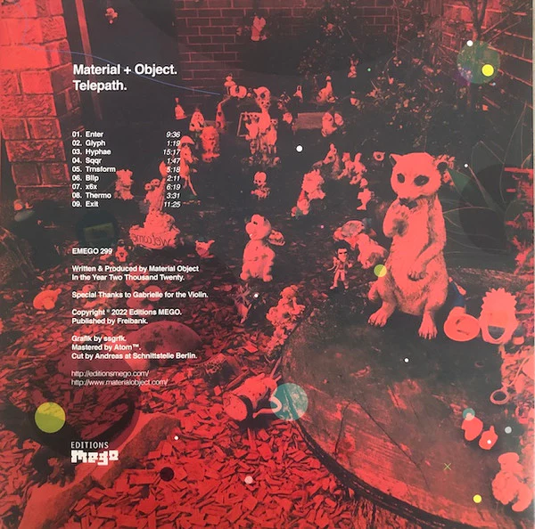 MATERIAL + OBJECT, Telepath (Editions Mego; EMEGO 299, Austria 2023) 2xLP VG+/VG+ - Image 2