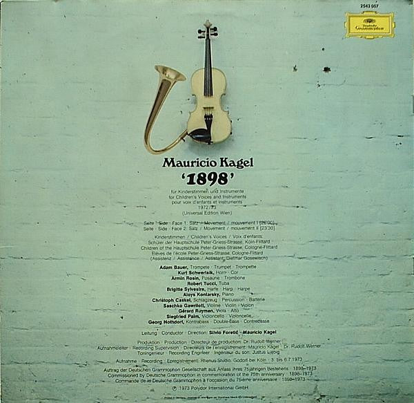 MAURICIO KAGEL, 1898 (Deutsche Grammophon; 2543 007, Germany 1973, Gatefold), SALE - Up to 50% Off the Original Price LP VG/VG+ - Image 2