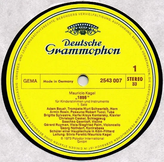 MAURICIO KAGEL, 1898 (Deutsche Grammophon; 2543 007, Germany 1973, Gatefold), SALE - Up to 50% Off the Original Price LP VG/VG+ - Image 3