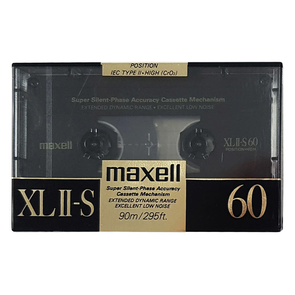 MAXELL XLII-S 60, Maxell XLII-S 60 Cassette (, 1989, C60 blank cassette - 30 minutes per side) Cassette EX/M