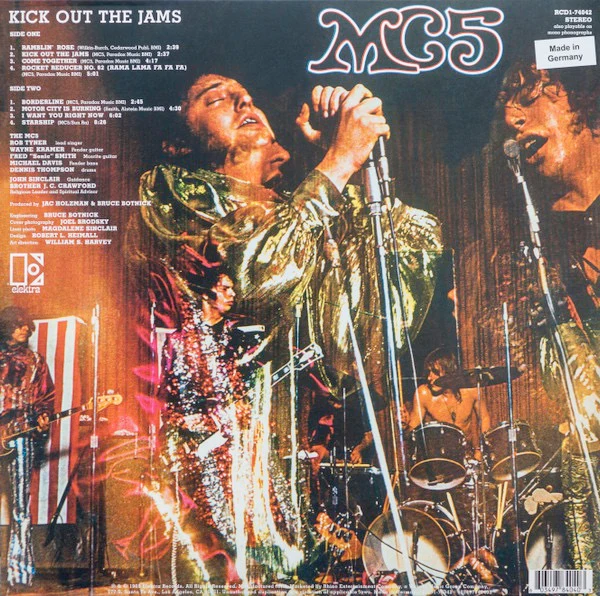 MC5, Kick Out The Jams (Elektra; 0603497840403, Europe 2023 Reissue, Gatefold, Clean & Red Splatter Vinyl) LP NEW/NEW - Image 2