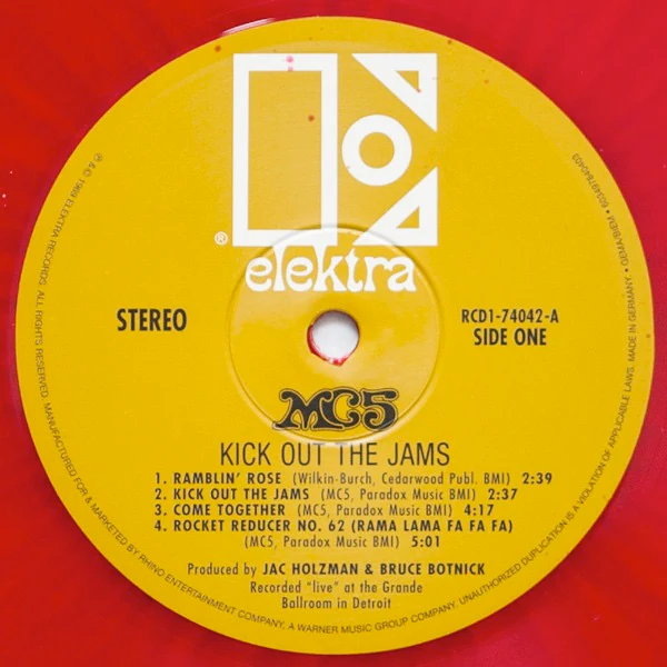 MC5, Kick Out The Jams (Elektra; 0603497840403, Europe 2023 Reissue, Gatefold, Clean & Red Splatter Vinyl) LP NEW/NEW - Image 3