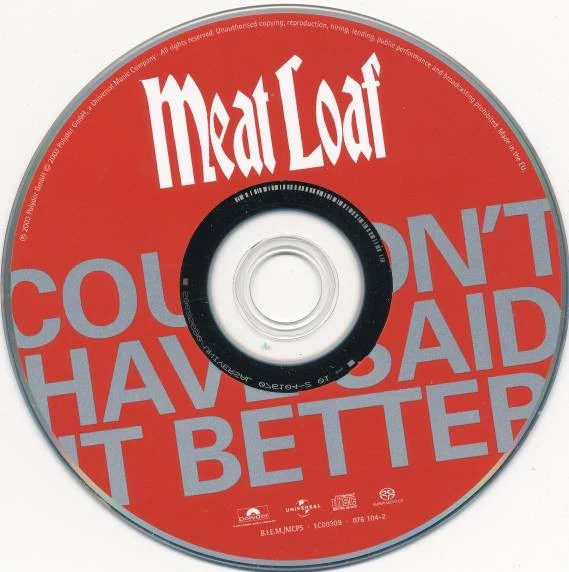 MEAT LOAF, Couldn't Have Said It Better (Polydor; 076 104-2, Europe 2003, Hybrid, Multichannel) SACD M/M - Image 3