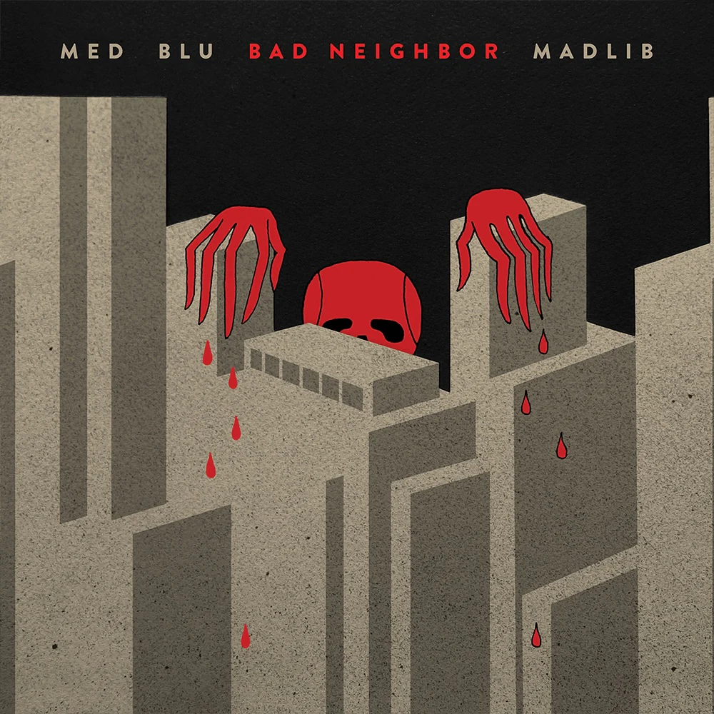 MED, BLU & MADLIB, Bad Neighbor (10-Year Edition) (Bang Ya Head; BYH012-10Y, Europe 2026 Reissue, Newly mixed and mastered with two bonus tracks. ) 2xLP NEW/NEW
