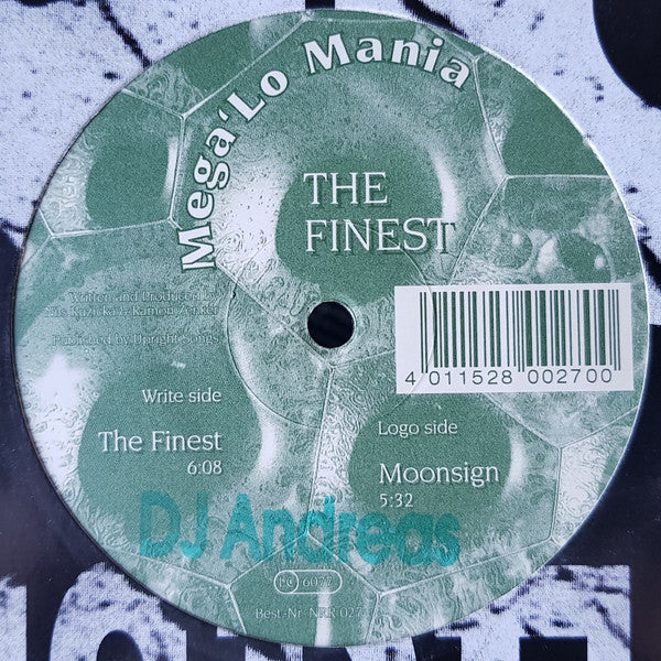 MEGA 'LO MANIA, The Finest (No Respect Records; NRR 027, Germany 1994, Die Cut Company Sleeve) 12" G+/G