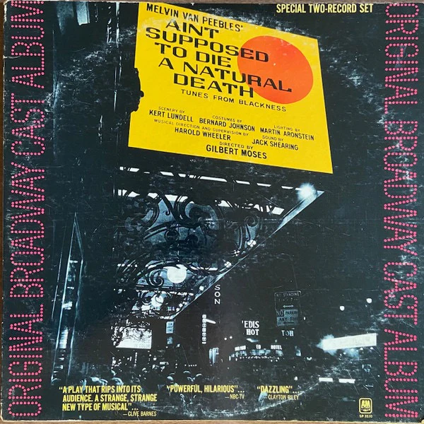 MELVIN VAN PEEBLES, Ain't Supposed To Die A Natural Death (Tunes From Blackness) (Original Broadway Cast Album) (A&M Records; SP 3510, US 1972, Gatefold, Company Inner) 2xLP VG/VG