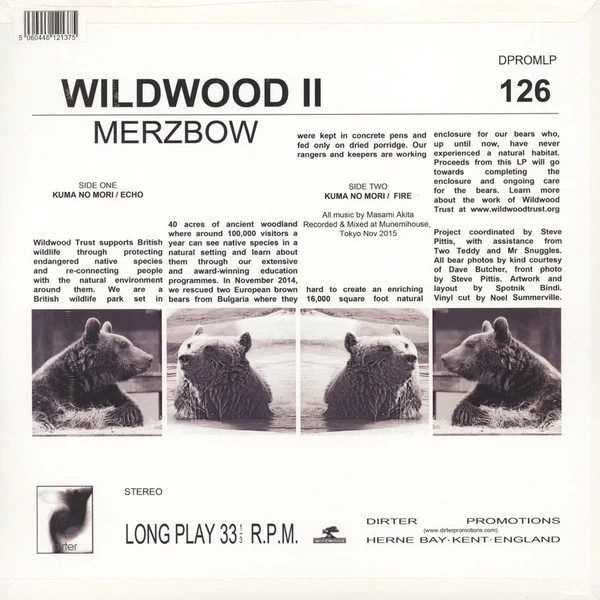 MERZBOW, Wildwood II (Dirter Promotions ; DPROMLP126, UK 2017, Flipback Sleeve, Limited Edition of 500) LP EX/EX - Image 2