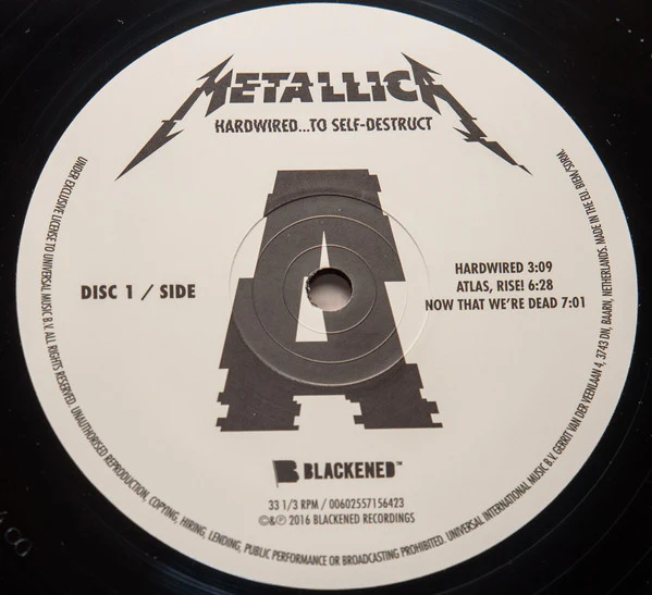 METALLICA, Hardwired... To Self Destruct (Blackened; 00602557156416, Europe 2016, 2 Inserts, 180g) 2xLP VG+/VG+ - Image 3
