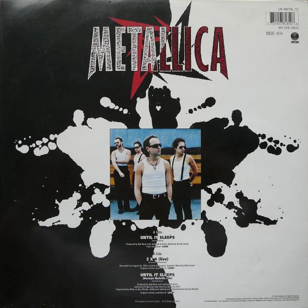METALLICA, Until It Sleeps (Vertigo; METAL 12, UK & Europe 1996, PVC Bag Sealed with Info Sticker, One-Sided Printed Insert, Red Vinyl, Orlake Pressing) 10" VG/EX - Image 2
