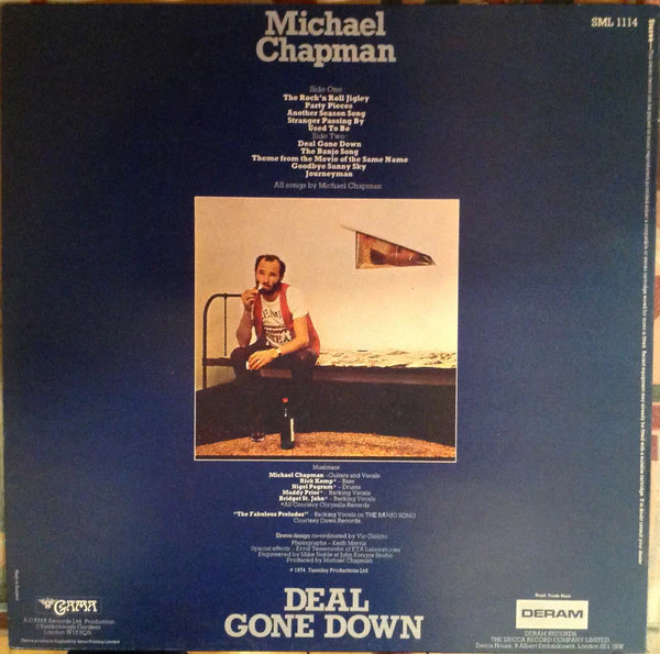 MICHAEL CHAPMAN, Deal Gone Down (Deram; SML 1114, UK 1974) LP VG/VG+ - Image 2