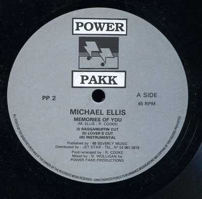 MICHAEL ELLIS, Memories Of You / Call Me (Power Pakk; PP 2, UK 1988) 12" /G+