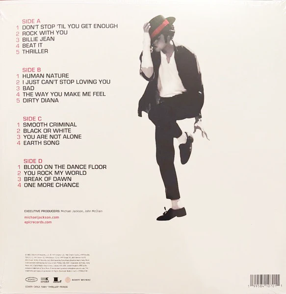 MICHAEL JACKSON, Number Ones (Legacy; 19958410701, Europe 2026 Reissue, 2 Inners, Red Vinyl) 2xLP NEW/NEW - Image 2