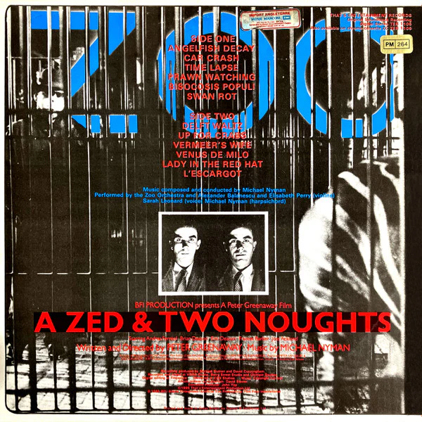 MICHAEL NYMAN, Music For Peter Greenaway's Film A Zed & Two Noughts (That's Entertainment Records; TER 1106, UK 1985) LP VG+/VG+ - Image 2