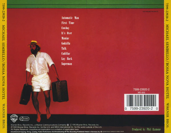 MICHAEL SEMBELLO, Bossa Nova Hotel (Warner Bros.; 7599-23920-2, Germany 1996) CD VG+/VG+ - Image 2