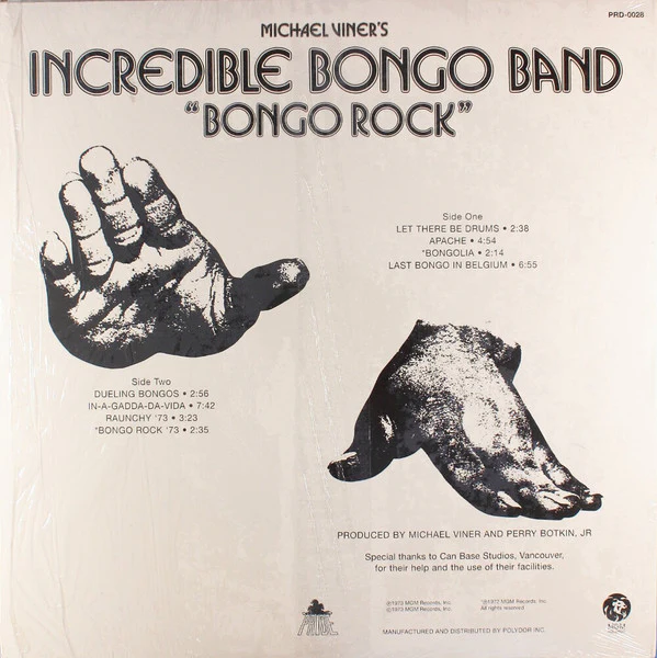 MICHAEL VINER'S INCREDIBLE BONGO BAND, Bongo Rock (Pride; PRD-0028, US 2001 Reissue, This version has "A Product Of MGM Records, Inc., Hollywood, Calif. - Manufactured By Polydor Records, In LP VG+/VG - Image 2