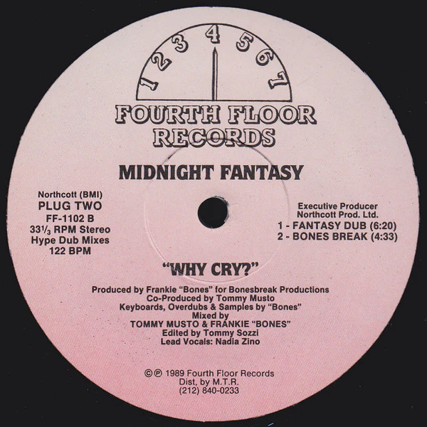 MIDNIGHT FANTASY, Why Cry? (Fourth Floor; FF-1102, US 1989) 12" /VG - Image 2