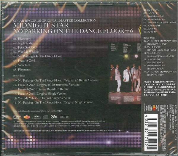 MIDNIGHT STAR, No Parking On The Dance Floor (Octave Lab; OTLCD5611, Japan 2019 Reissue) CD EX/EX - Image 2