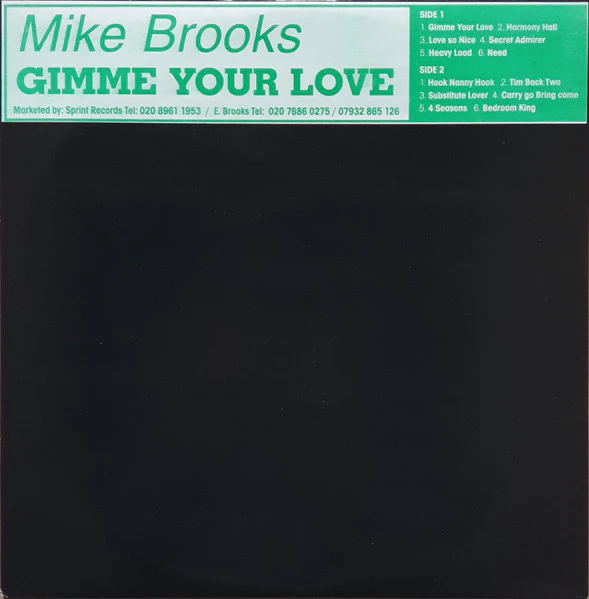 MIKE BROOKS, Gimme Your Love (Harvest; EBLP007, UK , Stickered Plain Sleeve), SALE - Up to 50% Off the Original Price  LP VG/VG+