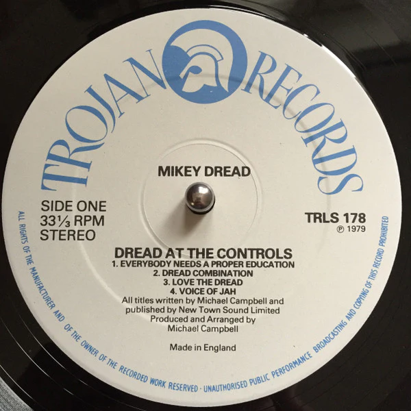 MIKEY DREAD, Dread At The Controls (Trojan Records; TRLS 178, UK 1979) LP VG/G+ - Image 3