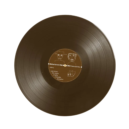 MILDRED, Fenceline (Memorials of Distinction / Dog Day Records; MODD03LPX, UK 2026, Signed and Numbered Poster, Postcard, Origami Van, Maze and Horoscope Embedded, Brown Vinyl Limited Editio LP NEW/NEW - PRE-ORDER - Image 3