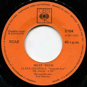 MILES DAVIS, Llave Espa ola / Miles Runs The Voodoo Down (CBS; 5104, Spain 1970, Picture sleeve) 7" G+/VG+ - Image 3