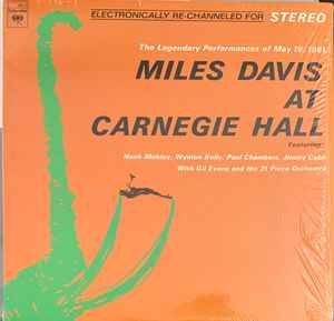 MILES DAVIS, Miles Davis At Carnegie Hall (Columbia; 8612, US 2000s Reissue) LP VG/VG+
