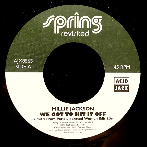 MILLIE JACKSON / THE JONESES, We Got To Hit It Off / Love Contest (Acid Jazz; AJX856S, UK 2025, Company Sleeve) 7" VG/VG+ - Image 3