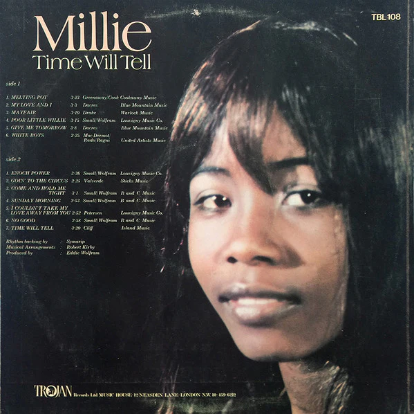 MILLIE, Time Will Tell (Trojan Records ; TBL 108, UK 1970, Laminated Front Sleeve) LP G+/VG - Image 2
