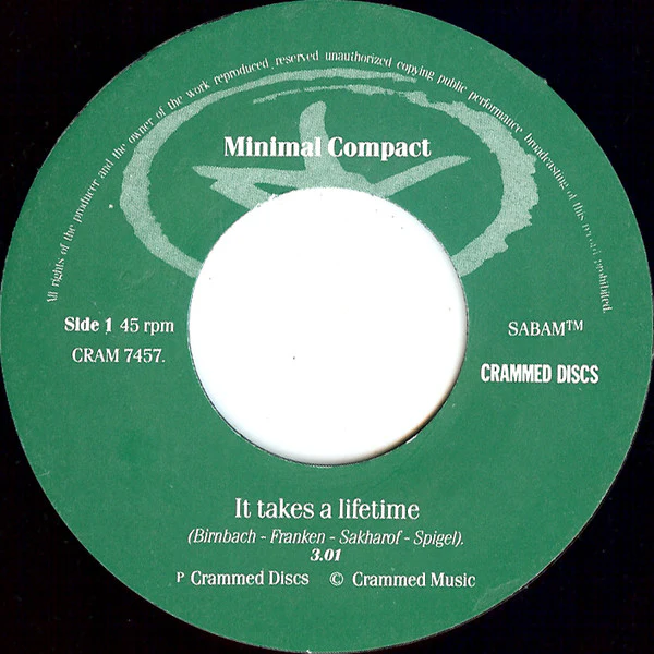 MINIMAL COMPACT, It Takes A Lifetime / Introspection. (Crammed Discs; CRAM 7457, Belgium 1982, Picture Sleeve) 7" G+/VG - Image 3