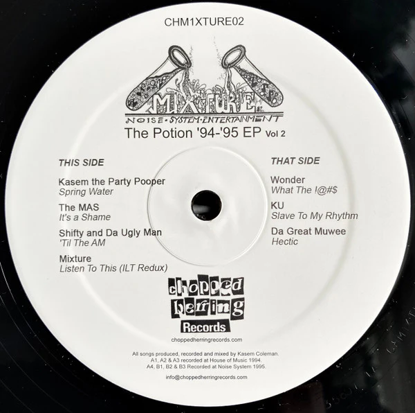 MIXTURE, The Potion '94-'95 EP Vol. II (Chopped Herring Records; CHM1XTURE02, UK 2022, Stickered Plain Sleeve, Limited Edition) 12" EX/EX - Image 2