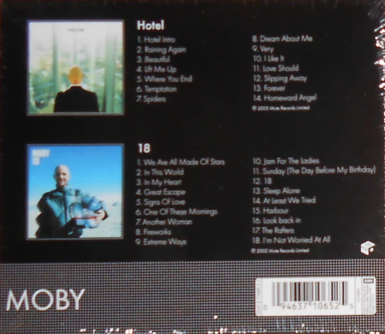 MOBY, Hotel / 18 (EMI; 0946 3710652 5, Europe 2006, Double CD Case) 2xCD VG+/VG+ - Image 2