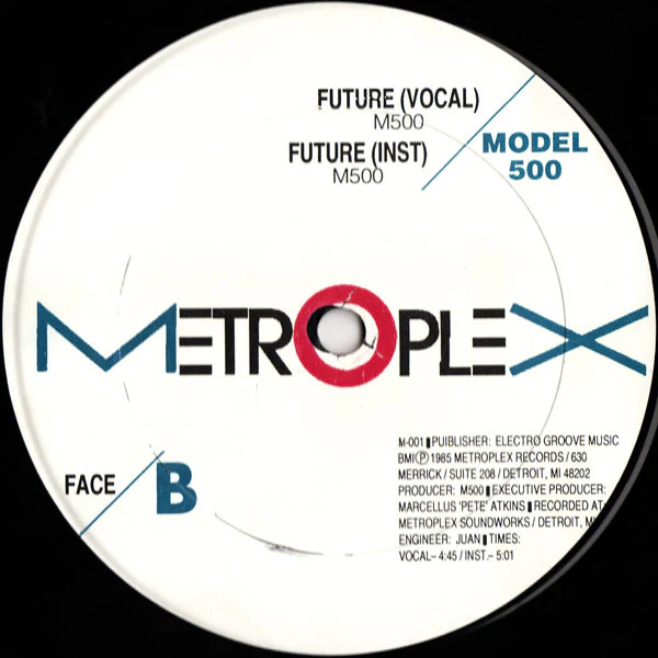 MODEL 500, No UFO's (Metroplex; M-001, US , Plain Sleeve, Repress year unknown. NSC in the run out.) 12" /G+ - Image 2