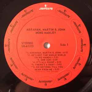 MOMS MABLEY, Abraham, Martin & John (Mercury; SR-61235, US 1969) LP VG+/EX - Image 3
