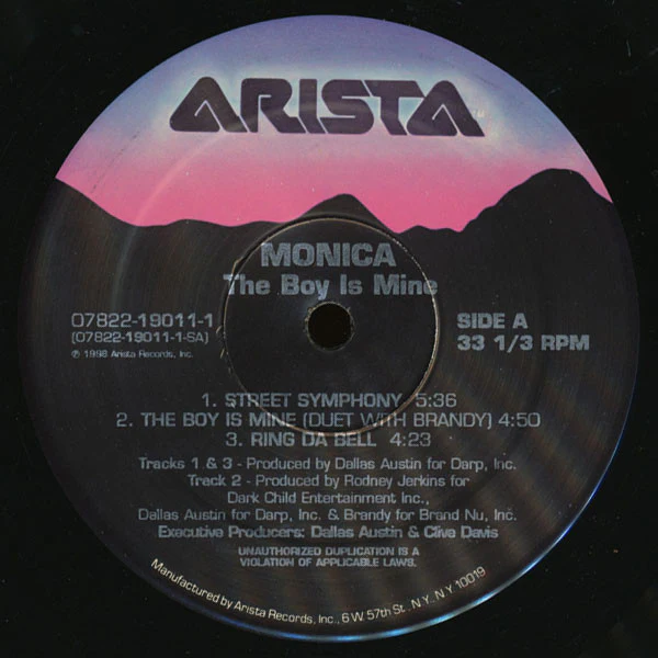 MONICA, The Boy Is Mine (Arista; 07822-19011-1, US 1998, Die Cut Company Sleeve) 2xLP G+/VG