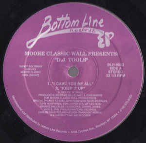 MOORE CLASSIC WALL, D.J. Tools (Bottom Line Records; BLR-9032, US 1993) 12" EP /VG