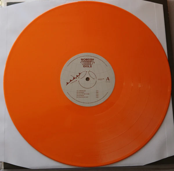 MOREISH IDOLS, All In The Game (Speedy Wunderground; SWP016V, UK 2025, Outer Plastic Sleeve With Hype Sticker, Inner, Orange Vinyl) LP EX/EX - Image 3