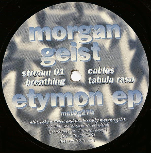 MORGAN GEIST, Etymon EP (Metamorphic Recordings; MET0G270, US 1996, Plain Sleeve) 12" /VG