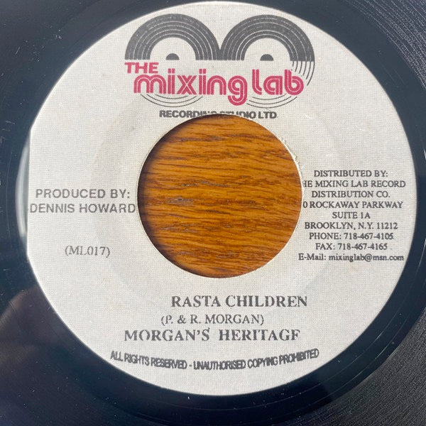 MORGAN HERITAGE, Rasta Children (Mixing Lab; ML017, Jamaica 1990s) 7" /VG+
