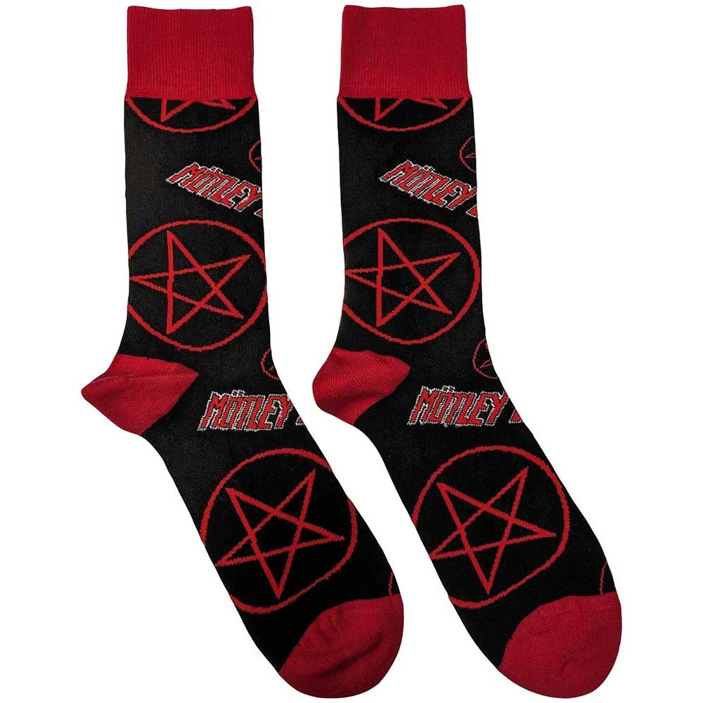 MOTLEY CRUE, Logo & Pentagrams Socks (,  ) Accessories NEW/NEW