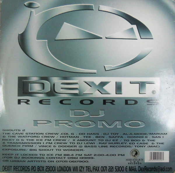 MR REDS , Breakin Da Ice Part 2  (Dexit Records ; DEX004, UK 1998, Picture Sleeve) 12" VG/VG - Image 2
