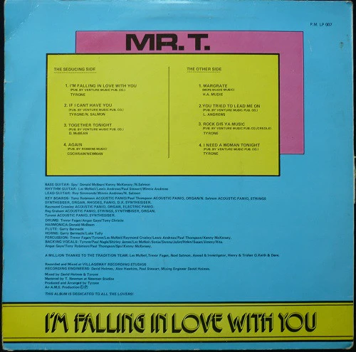 MR. T., I'm Falling In Love With You (Poor Millionaires; PMLP 007, UK 1980s) LP VG+/VG+ - Image 2