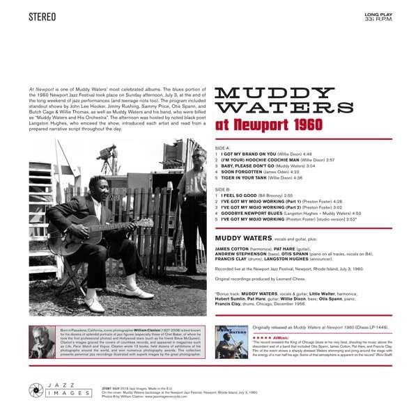 MUDDY WATERS, Muddy Waters At Newport 1960 (Jazz Images; 37081, Europe 2018 Reissue, Gatefold) LP NEW/NEW - Image 2