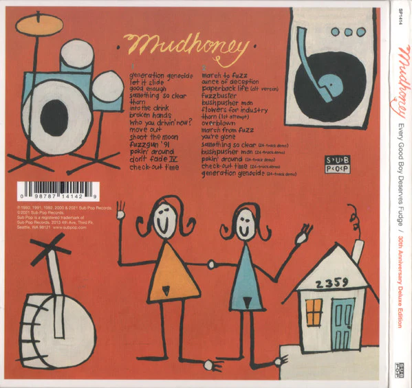 MUDHONEY, Every Good Boy Deserves Fudge (Sub Pop; SP1414, US 2021, Gatefold, 2 Inners & Booket) 2xCD VG+/VG+ - Image 2