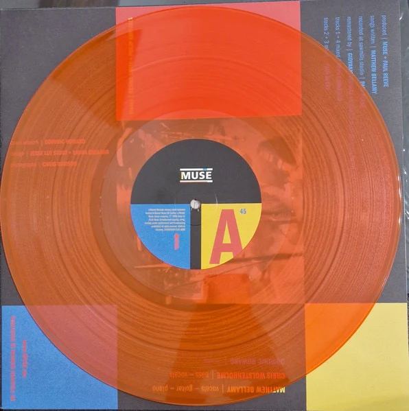 MUSE, Muse S/T EP (Warner Records; , Worldwide 2026 Reissue, Inner, Translucent Neon Red Vinyl, Ltd to 2500) 12" EP VG+/VG+ - Image 3
